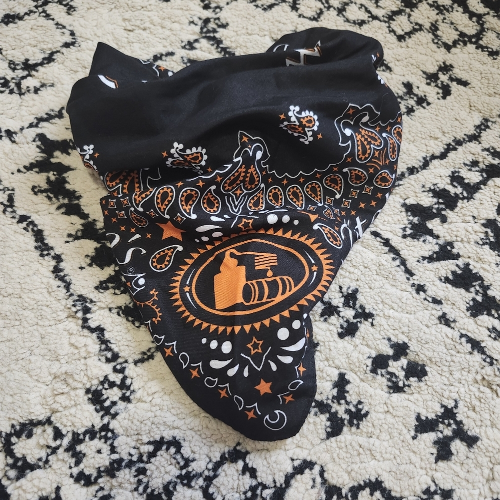 Black and Orange Bandana with Titos Design